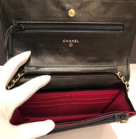 chanel woc black interior|chanel mini wallet on chain.